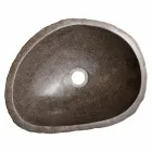 Lavaman moderne countertop në gur të lumit të bërë me dorë, Buriasco Viadurini