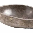 Lavaman moderne countertop në gur të lumit të bërë me dorë, Buriasco Viadurini