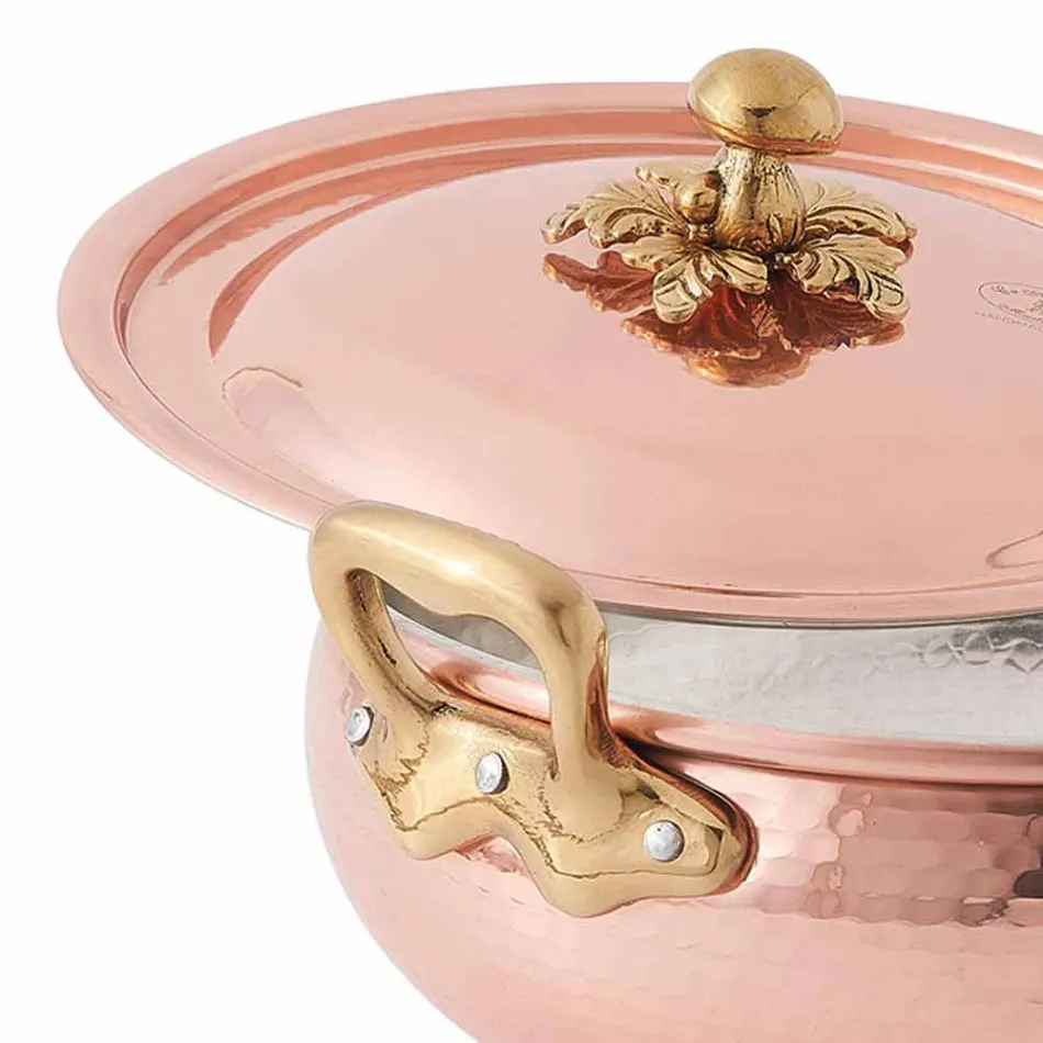 Tenxhere me perime me kapak bakri të konservuar të punuar me dorë prodhuar në Itali 20 cm - Mariacarla Viadurini