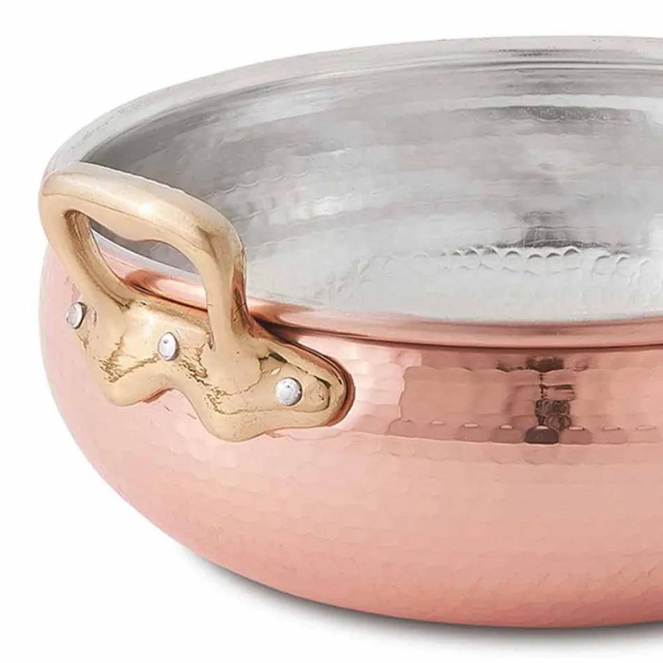 Tenxhere perimesh prej bakri të konservuar me 2 doreza prodhuar në Itali 16 cm - Gianmaria Viadurini