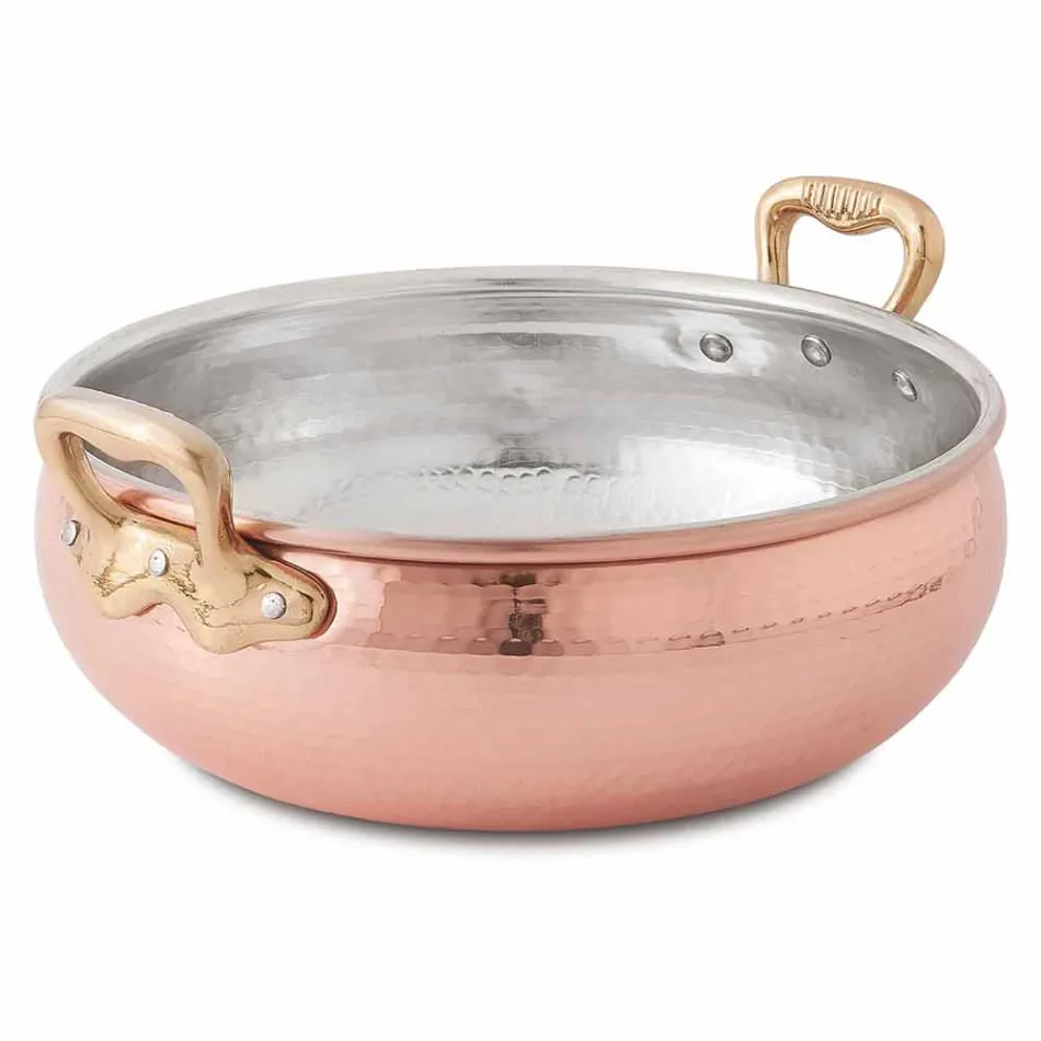 Tenxhere perimesh prej bakri të konservuar me 2 doreza prodhuar në Itali 16 cm - Gianmaria Viadurini