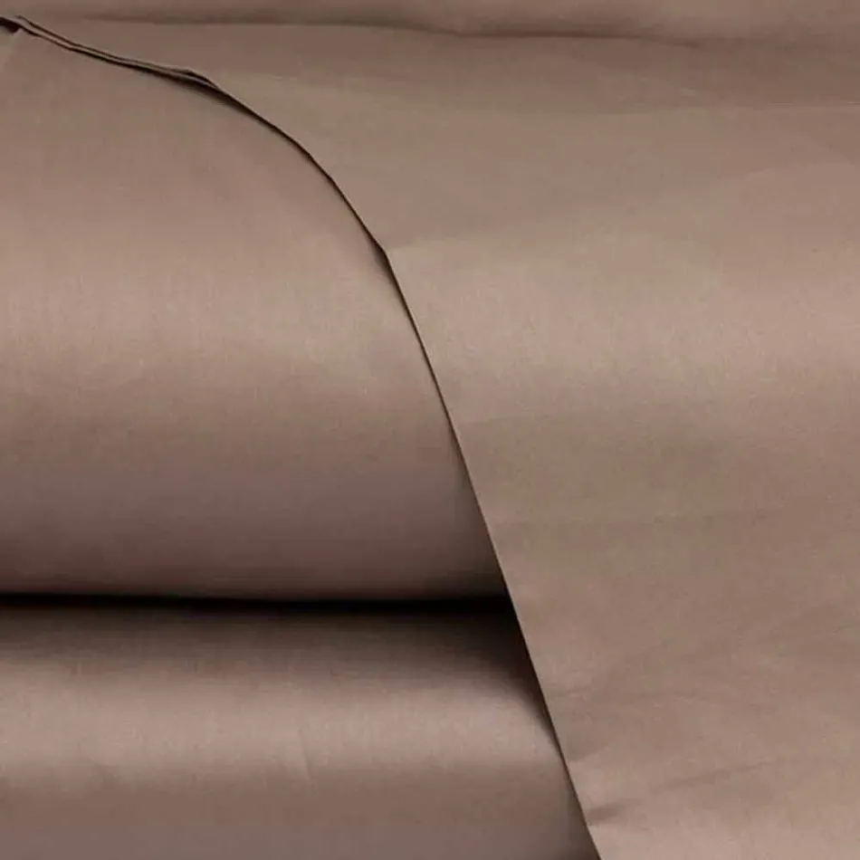 Fletët prej pambuku prej pambuku të vendosura për ngjyrën e ngurtë të krevateve dyshe - Freesia Viadurini