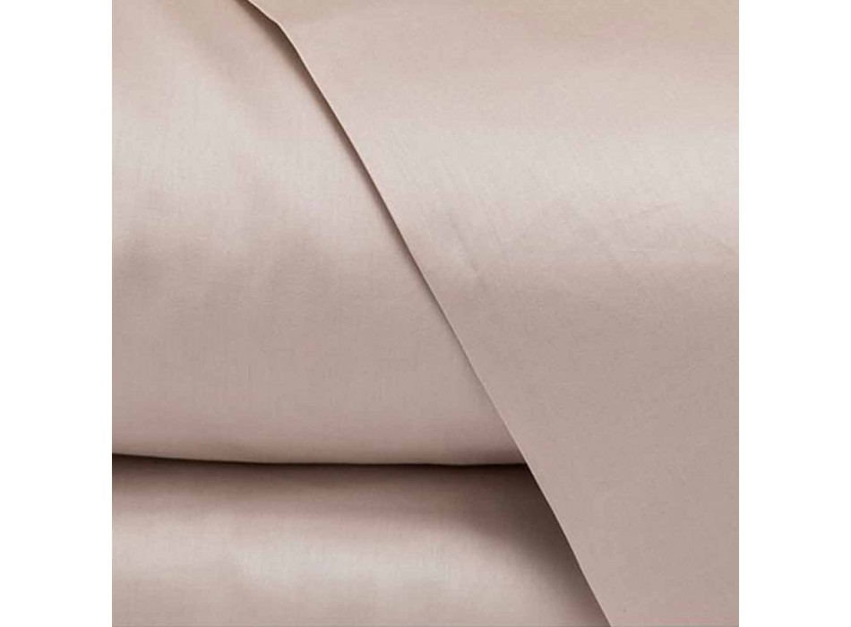 Fletët prej pambuku prej pambuku të vendosura për ngjyrën e ngurtë të krevateve dyshe - Freesia Viadurini