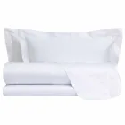 Fletët prej pambuku prej pambuku të vendosura për ngjyrën e ngurtë të krevateve dyshe - Freesia Viadurini