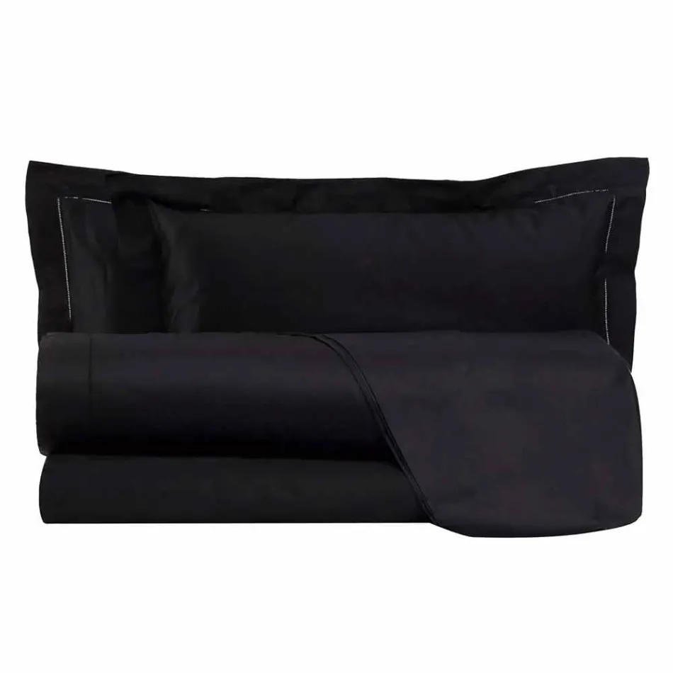 Fletët prej pambuku prej pambuku të vendosura për ngjyrën e ngurtë të krevateve dyshe - Freesia Viadurini