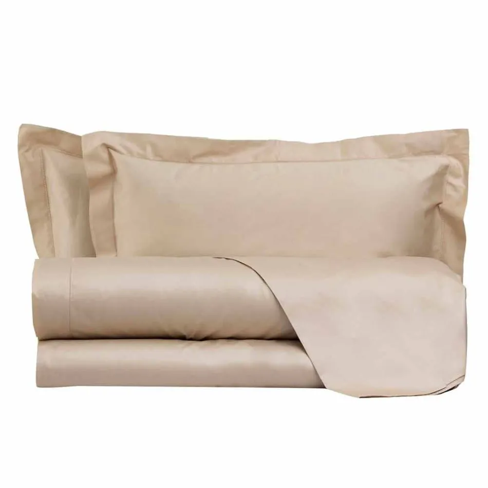 Fletë me ngjyra të ngurta plotësohen në saten pambuku për krevat dopio - Hibiscus Viadurini