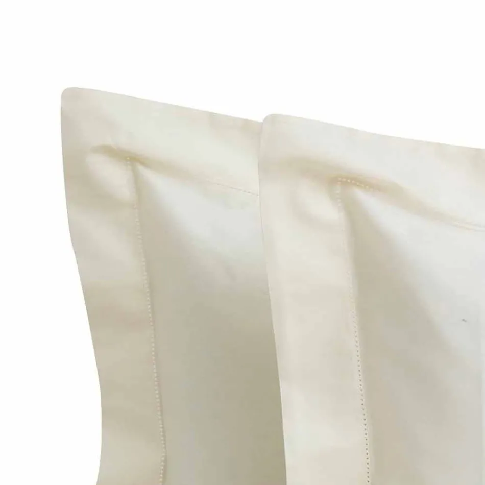 Fletë me ngjyra të ngurta plotësohen në saten pambuku për krevat dopio - Hibiscus Viadurini