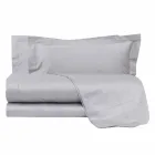 Fletë me ngjyra të ngurta plotësohen në saten pambuku për krevat dopio - Hibiscus Viadurini