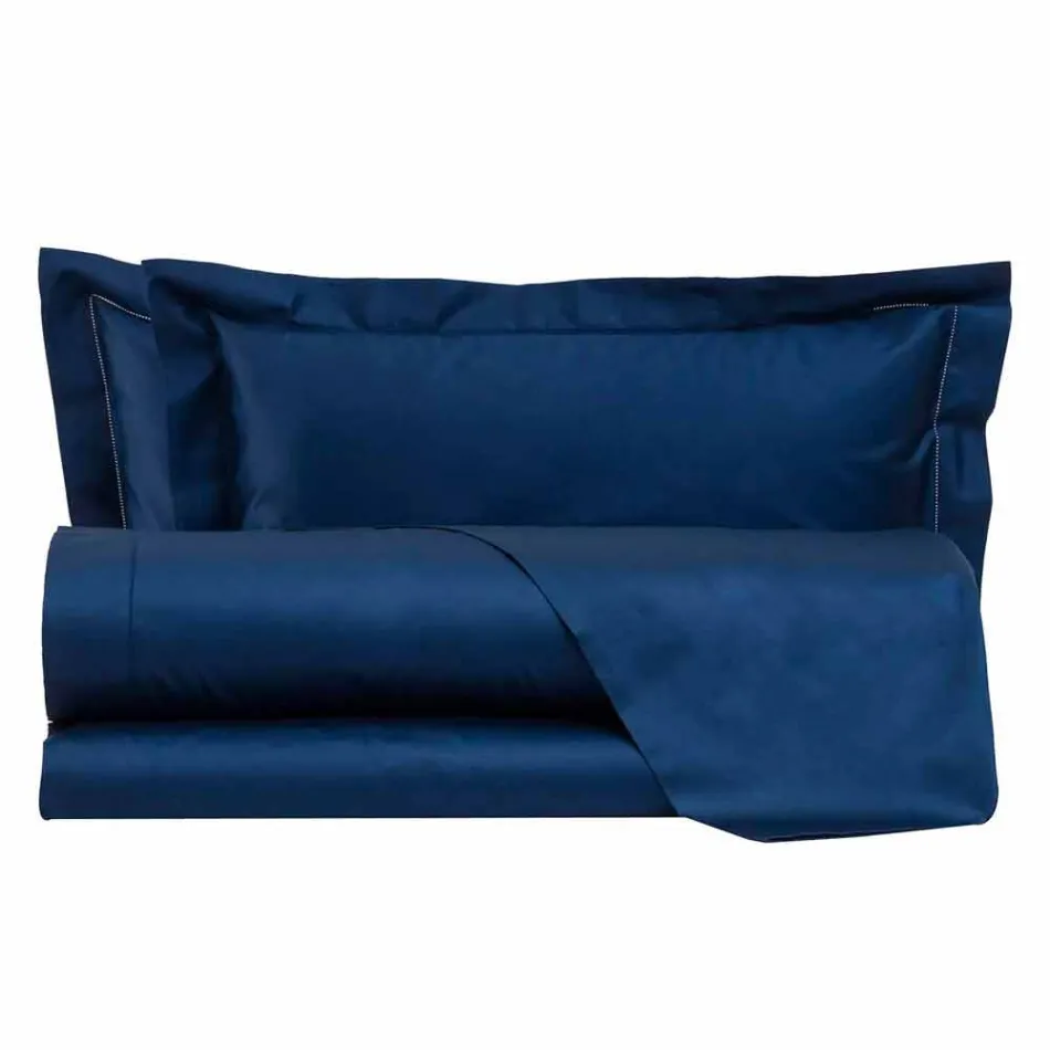 Fletë me ngjyra të ngurta plotësohen në saten pambuku për krevat dopio - Hibiscus Viadurini