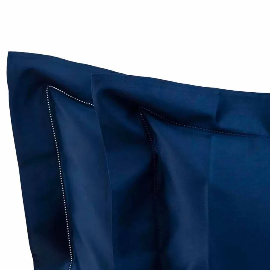 Fletë me ngjyra të ngurta plotësohen në saten pambuku për krevat dopio - Hibiscus Viadurini