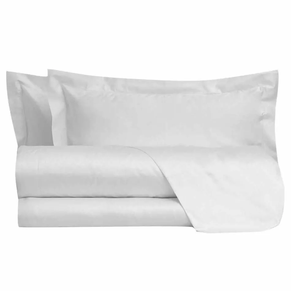 Fletë me ngjyra të ngurta plotësohen në saten pambuku për krevat dopio - Hibiscus Viadurini