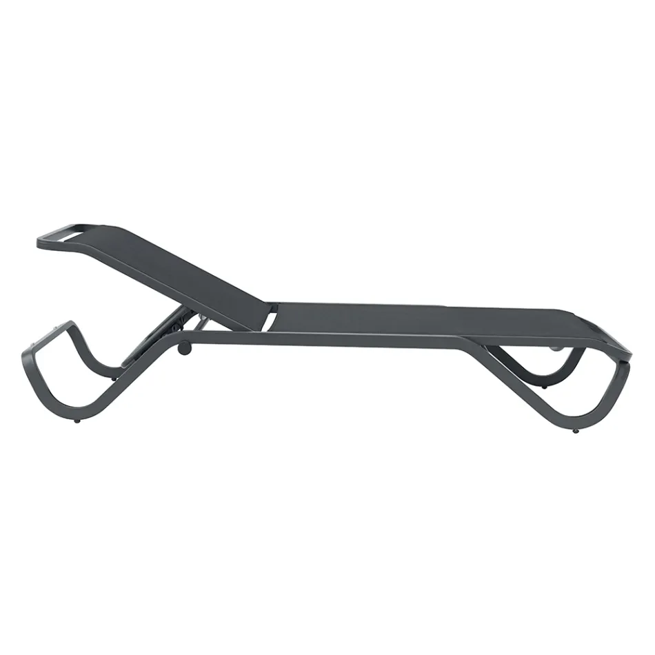 Shezlong për jashtë Solaya 194x65 cm prej alumini dhe tekstili Viadurini