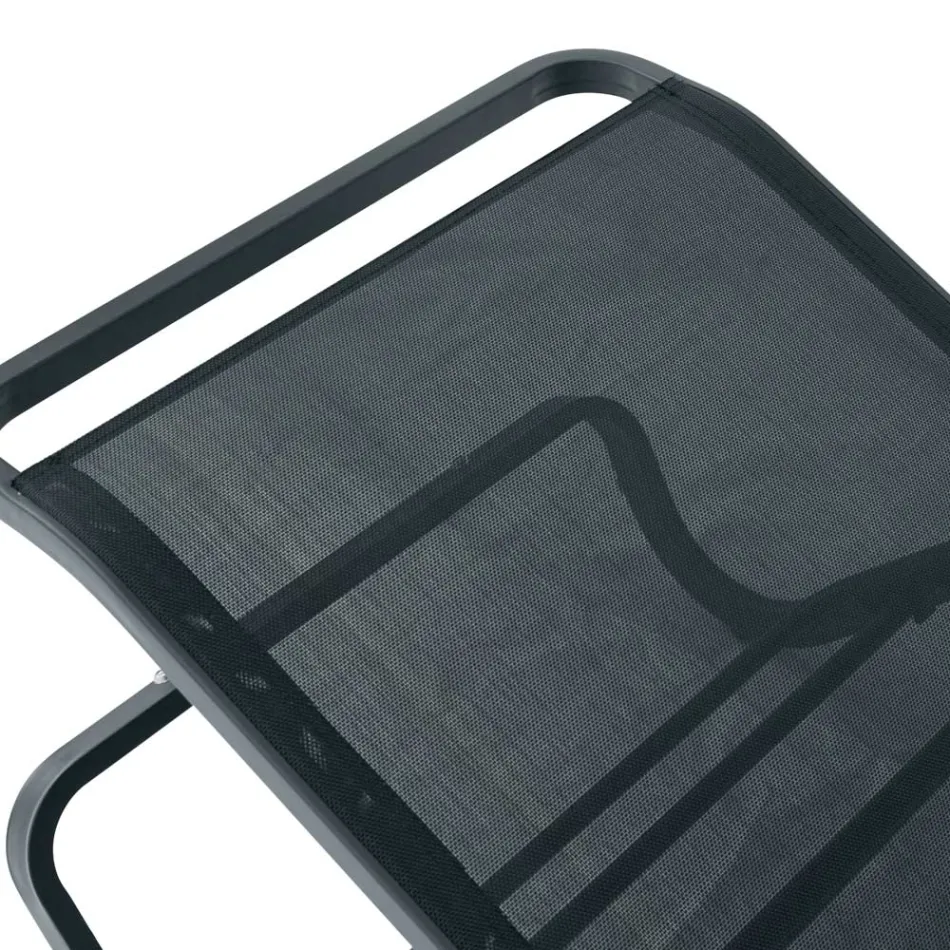 Shezlong për jashtë Solaya 194x65 cm prej alumini dhe tekstili Viadurini