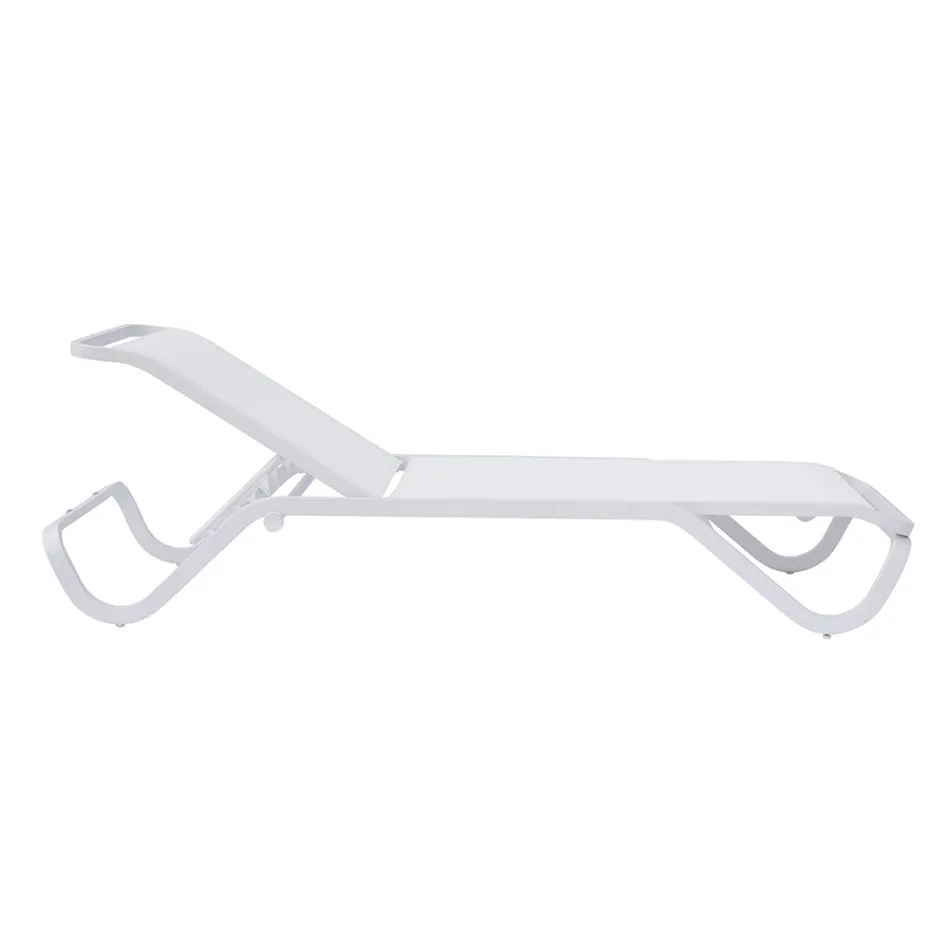 Shezlong për jashtë Solaya 194x65 cm prej alumini dhe tekstili Viadurini