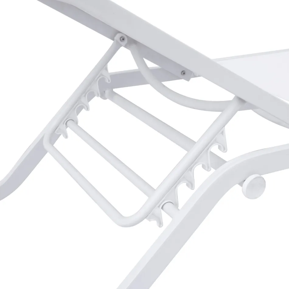 Shezlong për jashtë Solaya 194x65 cm prej alumini dhe tekstili Viadurini