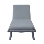 Shezlongë alumini për jashtë me jastëk 196x75 cm - Sundra Viadurini