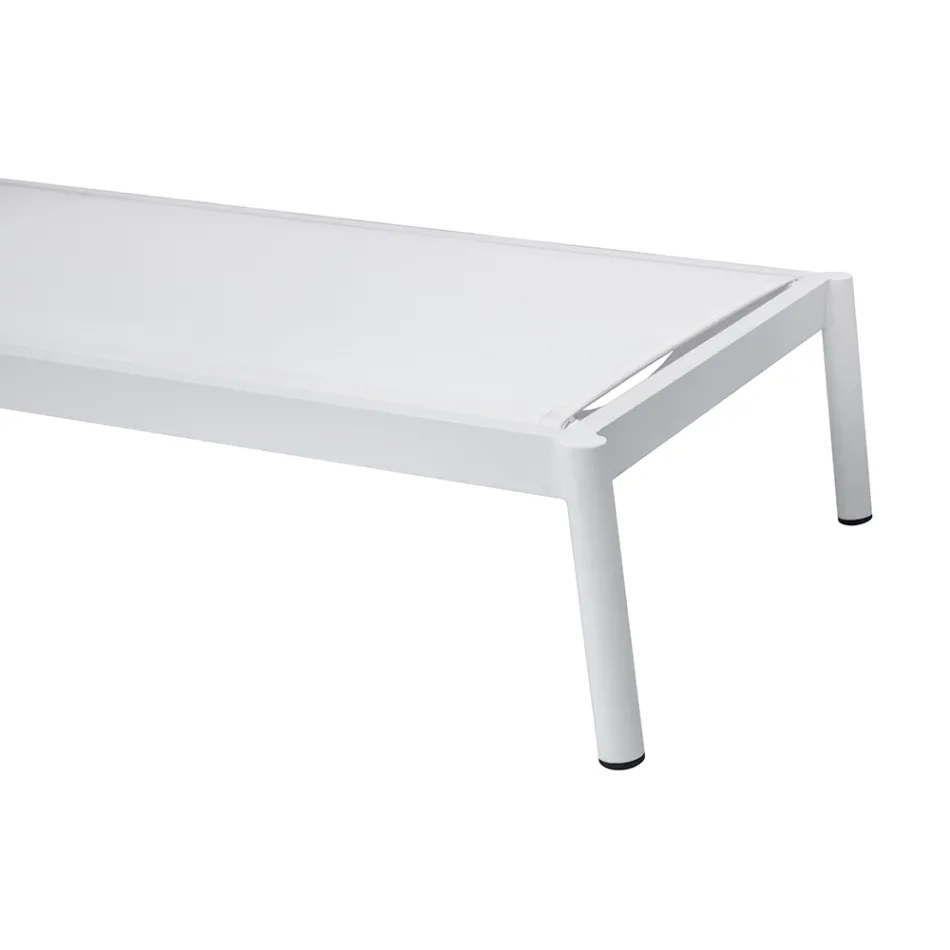 Shezlongë alumini për jashtë me jastëk 205x76 cm - Tessara Viadurini
