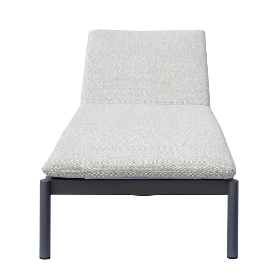 Shezlongë alumini për jashtë me jastëk 205x76 cm - Tessara Viadurini