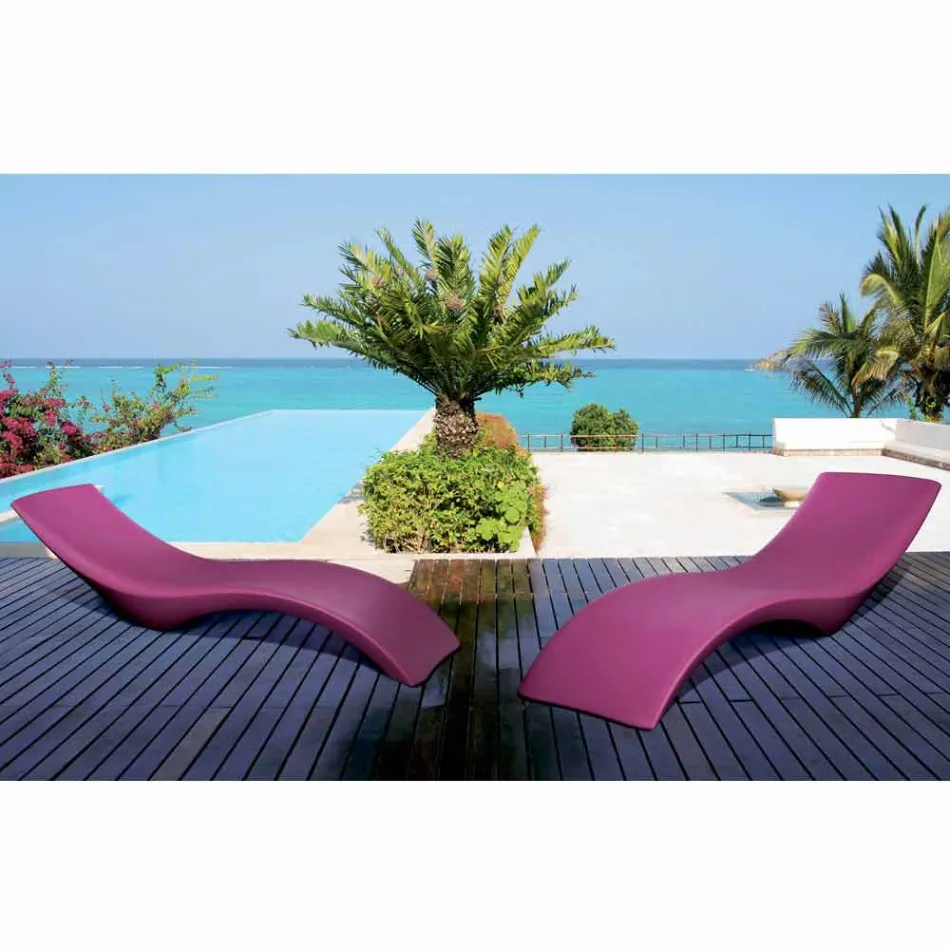 Dizajn Modern Shaise Longue në Polietileni me Ngjyrë - Cloe nga Myyour Viadurini