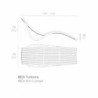 Sheise Long Out shezlong, 4 copë Plastike të Bardhë ose Ecru - Ibiza nga Vondom Viadurini