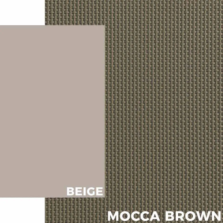 Sunbed në natyrë në alumini me rrota dhe armaturë Dizajn modern - Carmine Viadurini