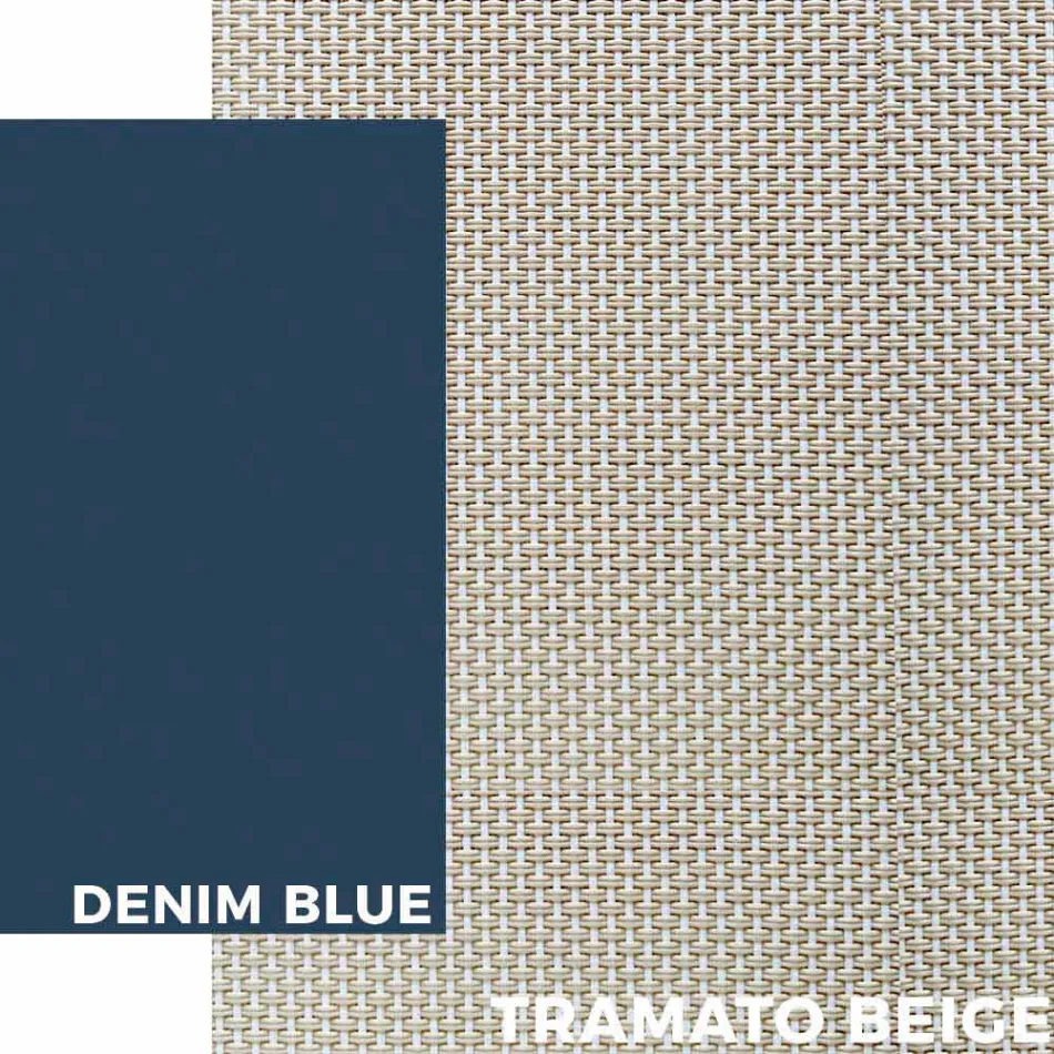 Sunbed në natyrë në alumini me rrota dhe armaturë Dizajn modern - Carmine Viadurini