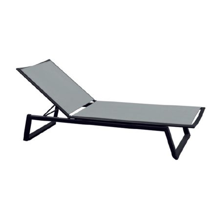 Shezlong në natyrë nga alumini dhe tekstili me rrota të anulueshme, 2 copë - gomar Viadurini