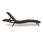 Shezlong në natyrë në Polyrattan me rrota - Meredith Viadurini