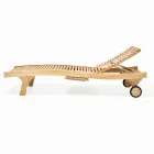 Shezlong në natyrë në dru tik natyral - Yggdrasil Viadurini