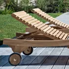 Shezlong në natyrë në dru tik natyral - Yggdrasil Viadurini