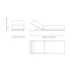 Shezlong për natyrë në strukturë pëlhure dhe druri Prodhuar në Itali - Armelia Viadurini