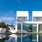 Dizenjoni Chaise Longue Garden Lounger në Plastikë të Bardhë - Zoe nga Mayyour Viadurini