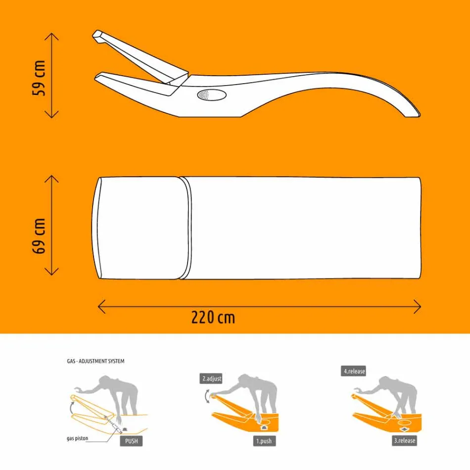 Dizenjoni Chaise Longue Garden Lounger në Plastikë të Bardhë - Zoe nga Mayyour Viadurini