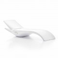 Dizenjoni Chaise Longue Garden Lounger në Plastikë të Bardhë - Zoe nga Mayyour