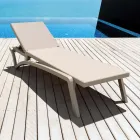 Shezlong për kopsht me polipropilen dhe tekstile me ngjyra - Artelia Viadurini