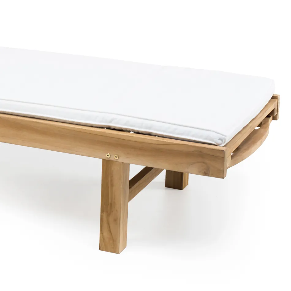 Shezlong kopshti në dru tik natyral - Yggdrasil Viadurini