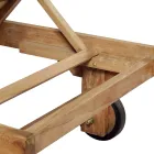 Shezlong kopshti tik me tavolinë dhe rrota të lëvizshme - Oasi Viadurini