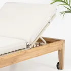 Lounger Garden Weave nga tik dhe litar - Jhon Viadurini