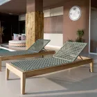 Lounger Garden Weave nga tik dhe litar - Jhon Viadurini