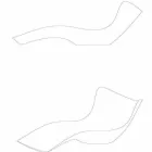 Shtrati i kopshtit Surf by Vondom, dizajn modern në polietileni Viadurini