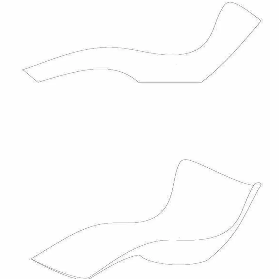 Shtrati i kopshtit Surf by Vondom, dizajn modern në polietileni Viadurini