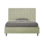 Krevat mikrofibre 120x200 cm me vija vertikale simetrike të prodhuara në Itali - Doreza Viadurini