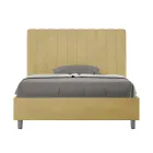 Krevat mikrofibre 120x200 cm me vija vertikale simetrike të prodhuara në Itali - Doreza Viadurini