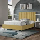 Krevat mikrofibre 120x200 cm me vija vertikale simetrike të prodhuara në Itali - Doreza Viadurini