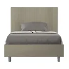 Krevat 140x200 cm me kokë koke, i dekoruar me vija vertikale, i prodhuar në Itali - Pattini Viadurini