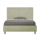 Krevat mikrofibre 140x200 cm me vija vertikale simetrike të prodhuara në Itali - Doreza Viadurini