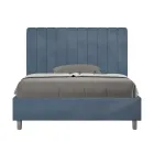 Krevat mikrofibre 140x200 cm me vija vertikale simetrike të prodhuara në Itali - Doreza Viadurini