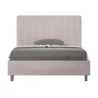 Krevat mikrofibre 140x200 cm me vija vertikale simetrike të prodhuara në Itali - Doreza Viadurini