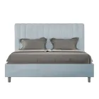 Krevat mikrofibre 160x200 cm me vija vertikale simetrike të prodhuara në Itali - Doreza Viadurini