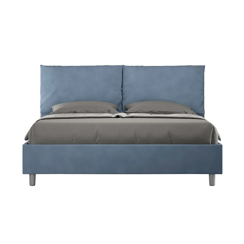 Koka e shtratit 160x200 cm me jastëkë mikrofibre Prodhuar në Itali - Lojërat Olimpike Viadurini